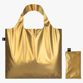 Mala de mão LOQI METALLIC dourada