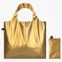 Mala de mão LOQI METALLIC dourada