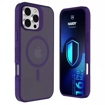 Capa MagCase 3mk Hardy Hazy para Apple iPhone 16 Pro Max, roxa