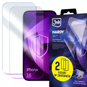 Película protetora de ecrã 3mk Hardy ARC+ 4 camadas para Apple iPhone 16