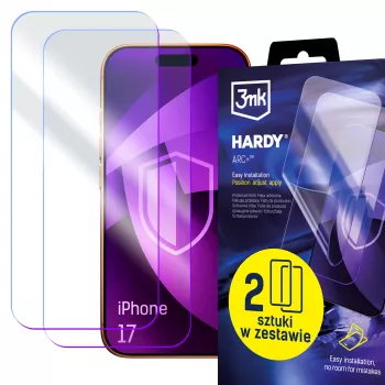 Película protetora de ecrã 3mk Hardy ARC+ 4 camadas para Apple iPhone 17