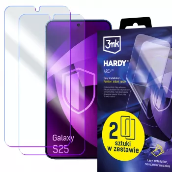 Película protetora de ecrã 3mk Hardy ARC+ de 4 camadas para Samsung Galaxy S25