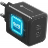 Fonte de alimentação Forcell F-Energy GaN III VT-60 60W PD QC 4.0+ 2x USB-C preta + cabo USB-C