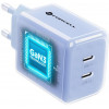 Fonte de alimentação Forcell F-Energy GaN III VT-60 60W PD QC 4.0+ 2x USB-C azul + cabo USB-C