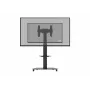 Suporte móvel para TV celexon Professional Adjust-3770MP para ecrãs planos 32-70 polegadas (81,3-177,8 cm), alumínio anodizado e vidro acetinado, preto