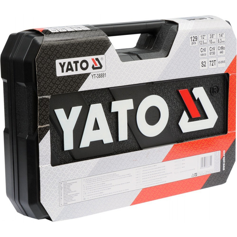 Conjunto de ferramentas de mecânico Yato YT-38881 129 ferramentas