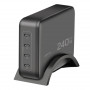 Carregador de secretária Logilink USB-C, 240 W, GaN, 4 portas, 4x USB-C (PD), preto