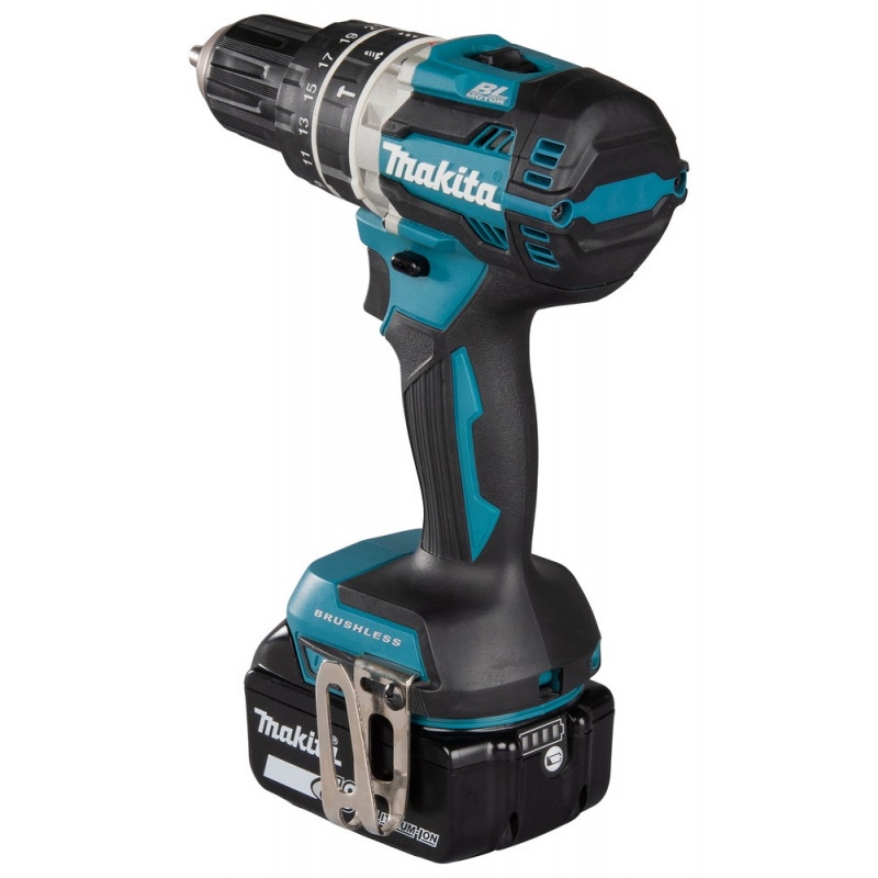 Berbequim aparafusador com bateria Makita DHP484RFJ, 2000 rpm, preto/azul