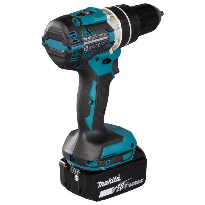 Berbequim aparafusador com bateria Makita DHP484RFJ, 2000 rpm, preto/azul