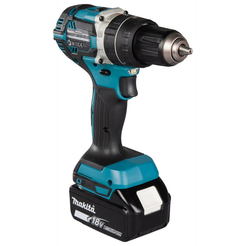 Berbequim aparafusador com bateria Makita DHP484RFJ, 2000 rpm, preto/azul
