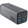 Carregador de mesa Forcell F-Energy GaN III VT-49, 2x USB-C + 2x USB-A, PD, QC 4.0, 100 W, cinzento