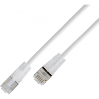 Cabo de rede leve SLIM Cat6a U/UTP Wirewin, 10 Gigabit, 7,5 m, fichas transparentes (SLIM-L-UU-K6A-TL 7.5 WT)