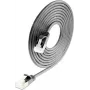 Cabo de rede leve SLIM Cat6a 10 Gigabit U/FTP Wirewin, redondo, Ø 3,8 mm, 0,15 m, preto