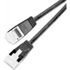 Cabo de rede leve SLIM Cat6a 10 Gigabit U/FTP Wirewin, redondo, Ø 3,8 mm, 0,15 m, preto