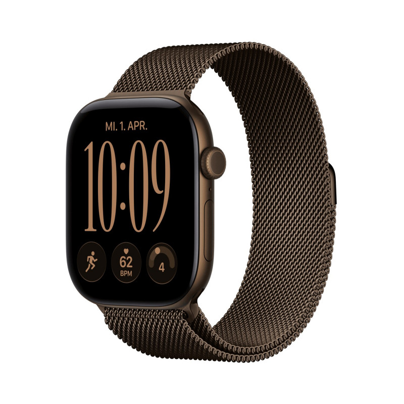 Apple Watch Series 12 GPS + Cellular 46mm caixa de alumínio Dark Bronze com bracelete Milanese Loop Dark Bronze - M/L