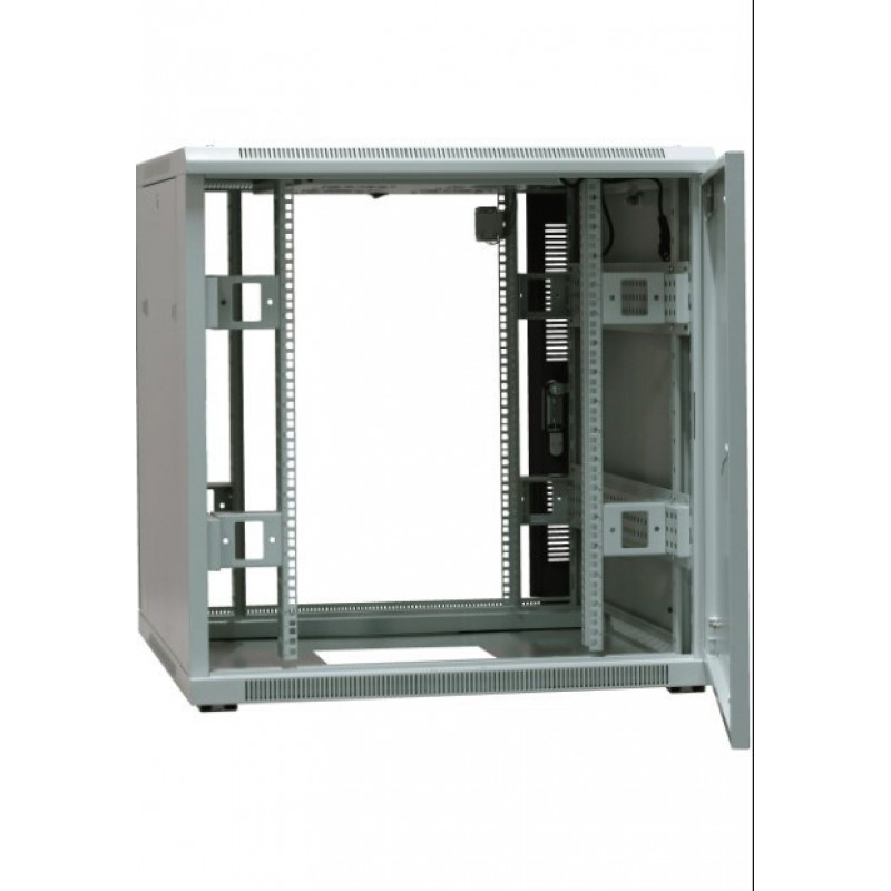 Armário de rack de chão EmiterNet Top 16U, portas de chapa/vidro, 800 x 800 x 820 mm (EM/SH05D-8816-SH0)
