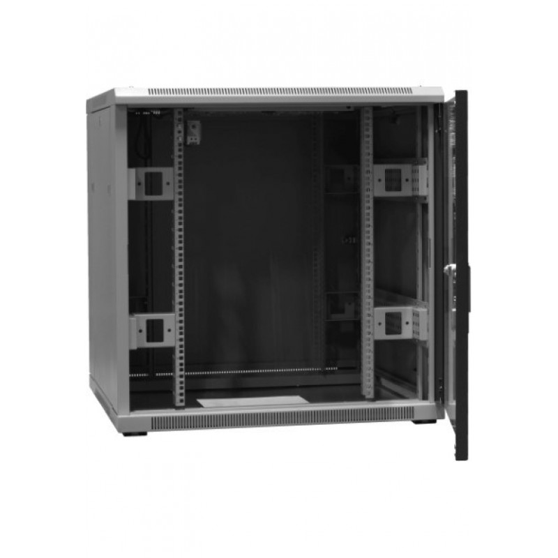 Armário de rack de chão EmiterNet Top 16U, portas de chapa/vidro, 800 x 800 x 820 mm (EM/SH05D-8816-SH0)