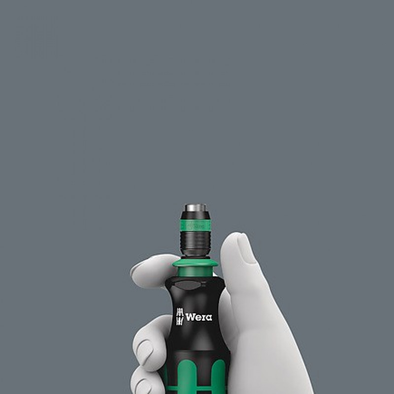 Wera punho para chaves de fendas com suporte de bits magnético de 1/4 polegadas + 6 bits