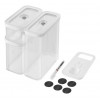 Recipientes retangulares ZWILLING 1026082 para alimentos, 5,4 l, transparente/branco, 5 unid.