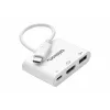 Adaptador multiportas celexon USB-C para HDMI e USB-A, macho/fêmea, branco