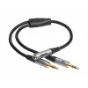 Adaptador de áudio celexon Professional 2x jack estéreo, M/F
