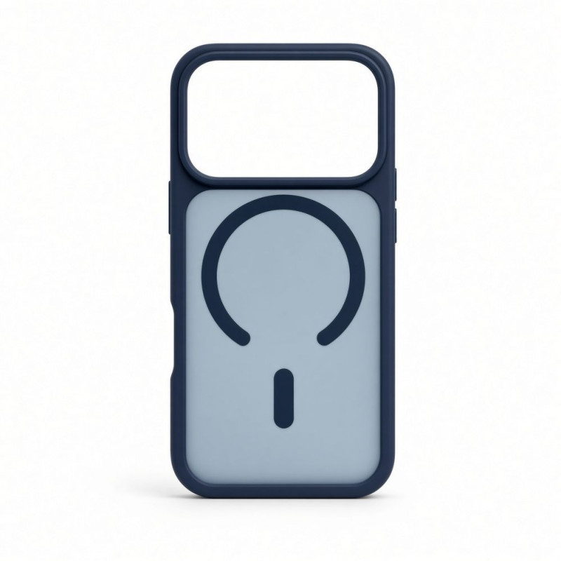 Capa MagSafe 2 em 1 Evelatus Silver-Shield Skin Feel para Apple iPhone 18 Pro Max, azul-marinho