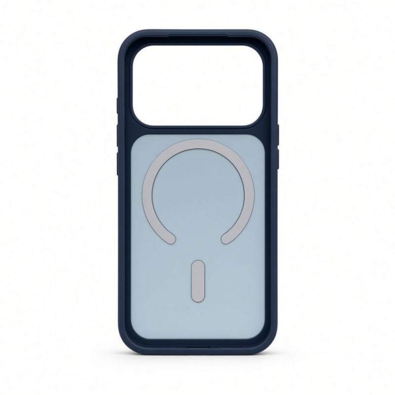 Capa MagSafe 2 em 1 Evelatus Silver-Shield Skin Feel para Apple iPhone 18 Pro Max, azul-marinho