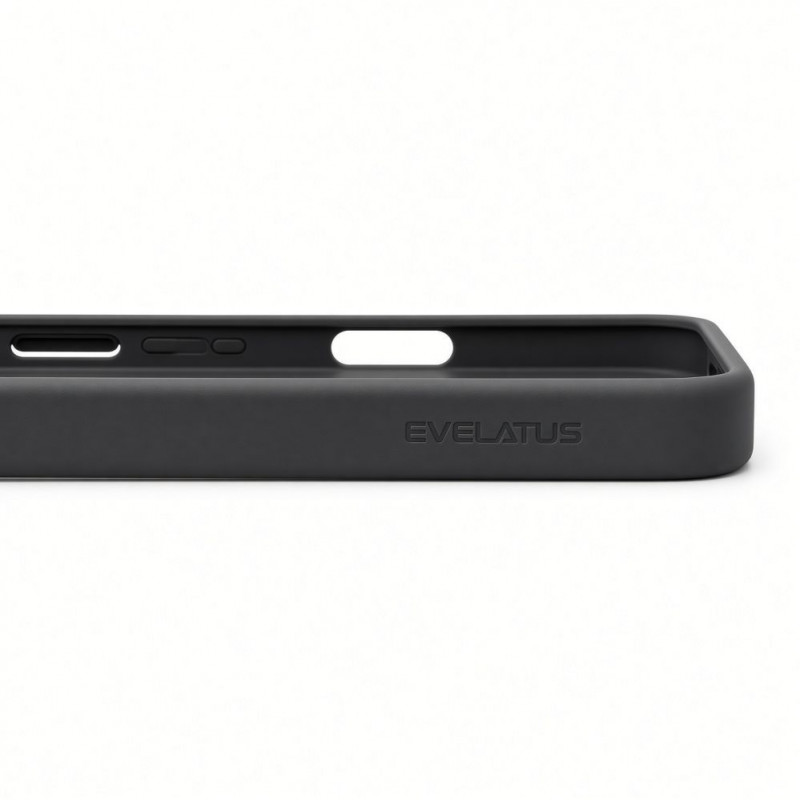 Capa MagSafe 2 em 1 Evelatus Silver-Shield Skin Feel para Apple iPhone 18 Pro, cinzento-fumo