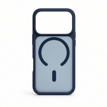 Capa MagSafe 2 em 1 Evelatus Silver-Shield Skin Feel para Apple iPhone 18 Pro, azul-marinho