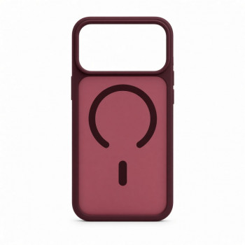 Capa MagSafe 2 em 1 Evelatus Silver-Shield Skin Feel para Apple iPhone 18 Pro Max, bordeaux