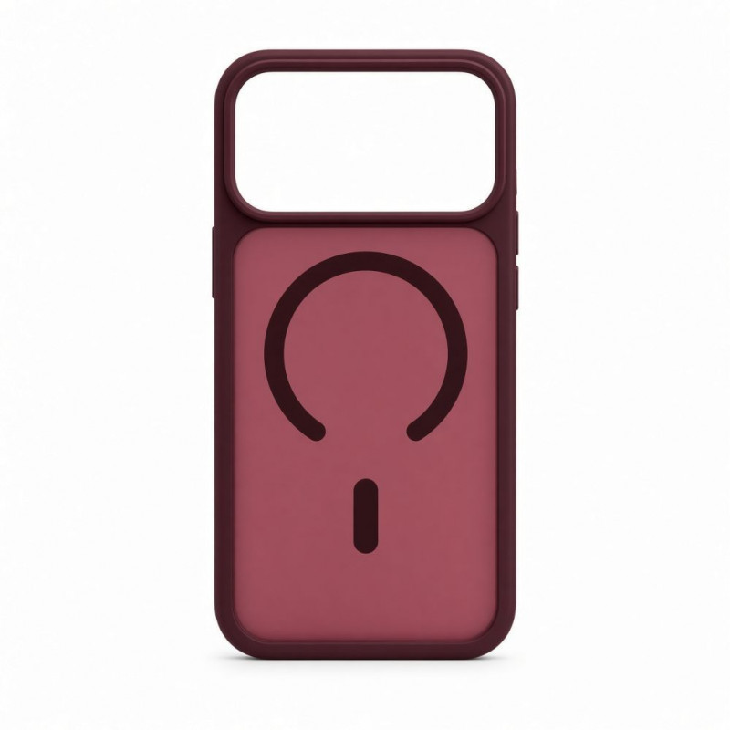 Capa MagSafe 2 em 1 Evelatus Silver-Shield Skin Feel para Apple iPhone 18 Pro Max, bordeaux
