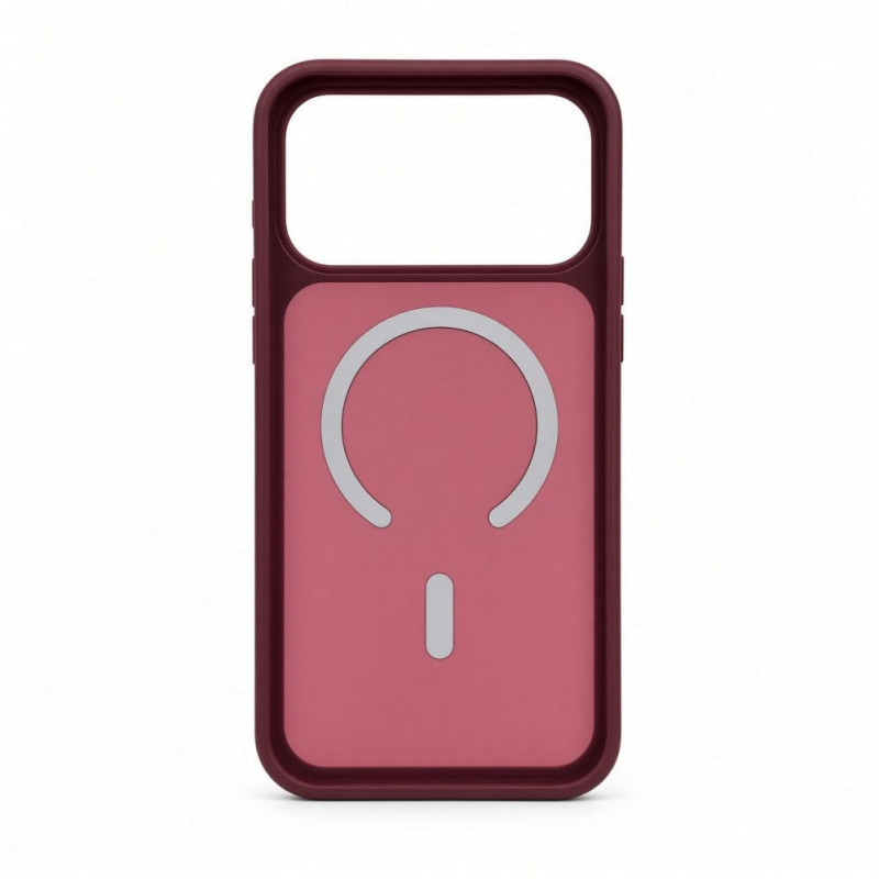 Capa MagSafe 2 em 1 Evelatus Silver-Shield Skin Feel para Apple iPhone 18 Pro Max, bordeaux