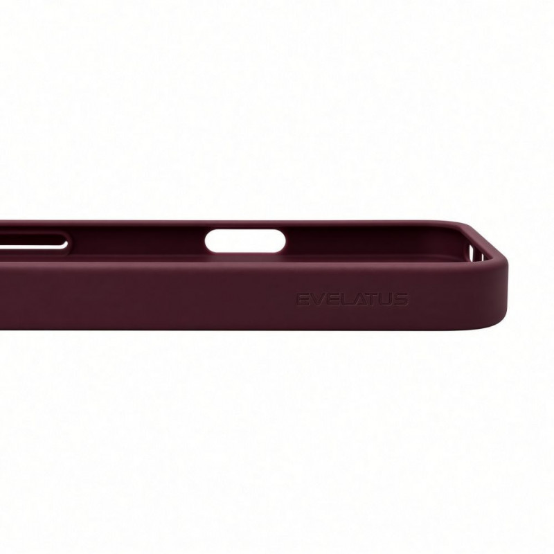 Capa MagSafe 2 em 1 Evelatus Silver-Shield Skin Feel para Apple iPhone 18 Pro Max, bordeaux