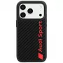 Capa MagSafe Audi R8 Carbon Fiber para iPhone 18 Pro / 17 Pro, preta