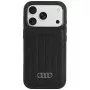 Capa MagSafe Audi em pele sintética para iPhone 18 Pro / 17 Pro, preta