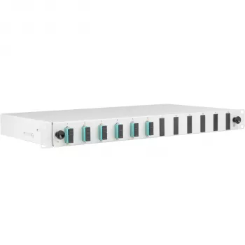 Caixa de fusão EFB Elektronik extensível SC 50/125 µm OM3, 12 pigtails, 6 acopladores