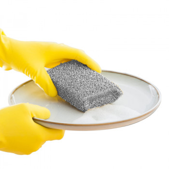 Esponja YORK para superfícies de teflon em caixa metálica 12,5x8x2,7cm