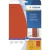 HERMA etiquetas de arquivo especiais de adesão permanente, papel mate opaco, vermelho, 38 x 297 mm, 100 unid. (20 folhas x 5)