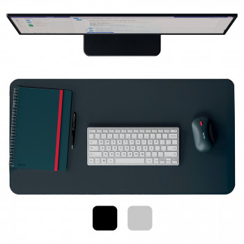 Leitz tapete de secretária, 700 x 360 mm, couro reciclado, liso, cinzento-escuro (5385-00-89)
