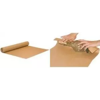 Papel de embrulho em rolo RAADHUIS, 750 mm x 250 m, papel kraft castanho, 70 g/m², castanho listado