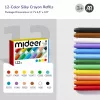 Recargas de lápis de cera Silky Crayons Mideer, macios e laváveis, 12 unid.