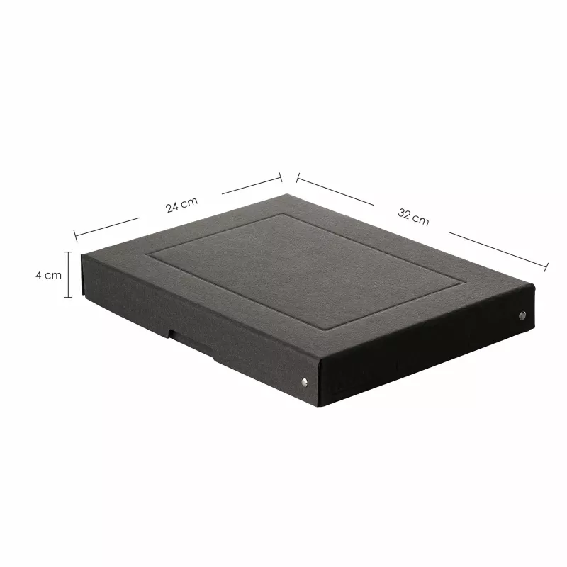Caixa de armazenamento FALKEN PURE 500 folhas, 24 x 32 x 4 cm, preta