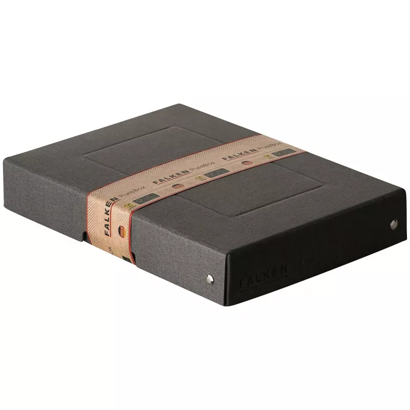 Caixa de armazenamento FALKEN PURE 500 folhas, 18 x 25 x 4 cm, preta