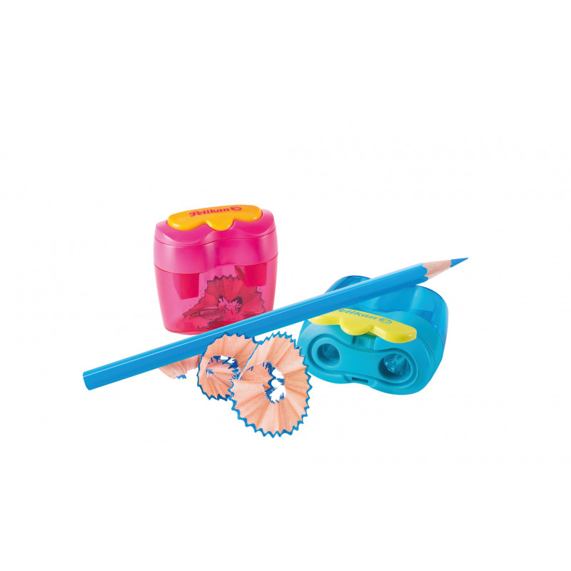Afia-lápis duplo Pelikan Flower com depósito, azul (700702)