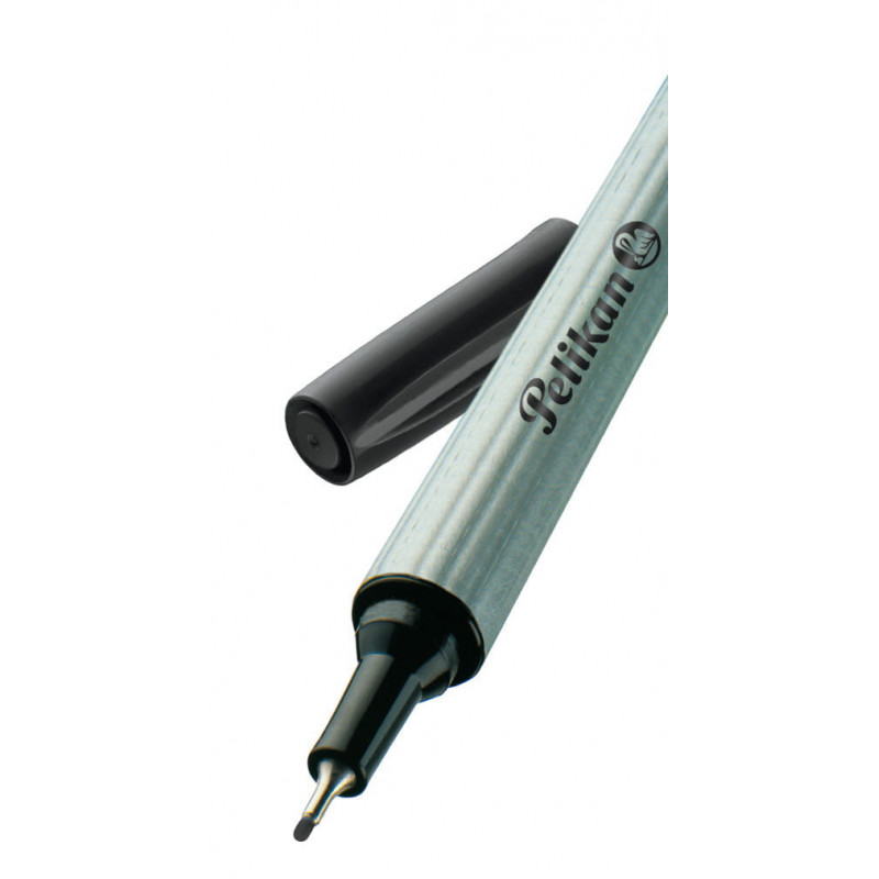 Caneta fineliner Pelikan 96, preto, ponta revestida a metal, tinta indelével resistente à luz