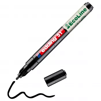 Marcador de verniz Edding 51 EcoLine 4-51-001 preto 1 mm, 2 mm