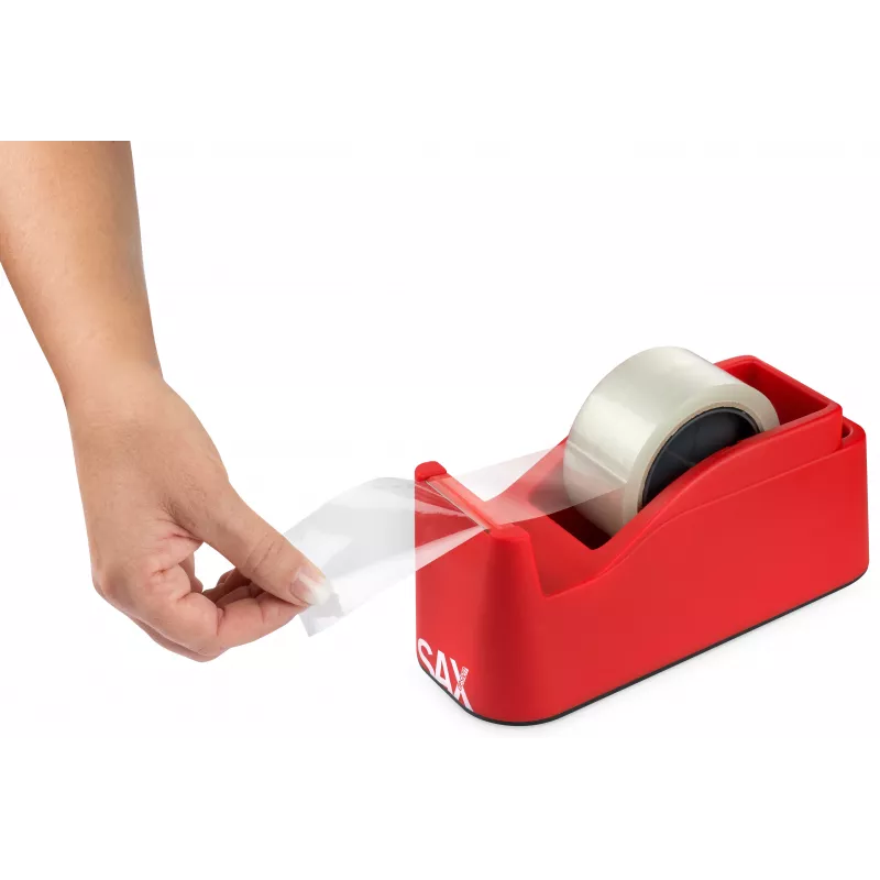 sax design dispensador de fita de mesa, vermelho/branco