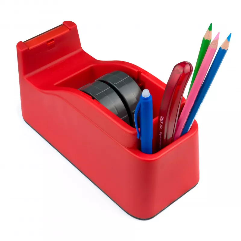 sax design dispensador de fita de mesa, vermelho/branco