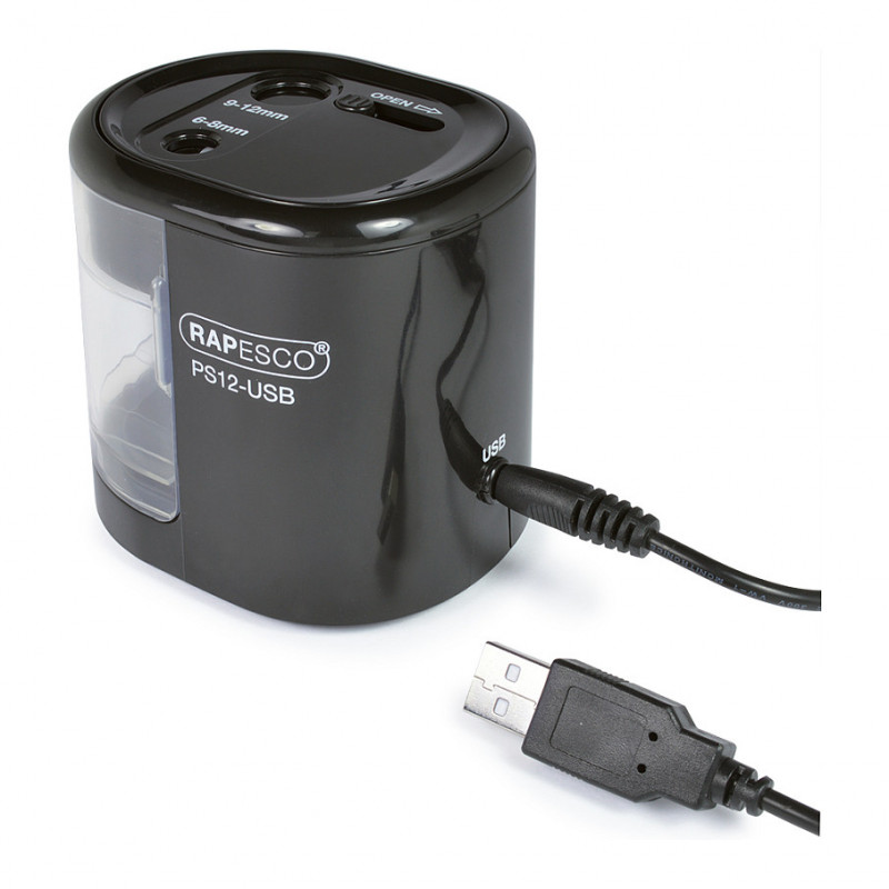 RAPESCO® afia-lápis elétrico preto/transparente