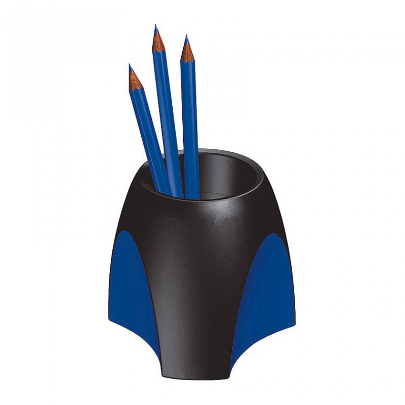 HAN Delta porta-canetas 6,5 x 4,9 x 8,8 cm preto/azul
